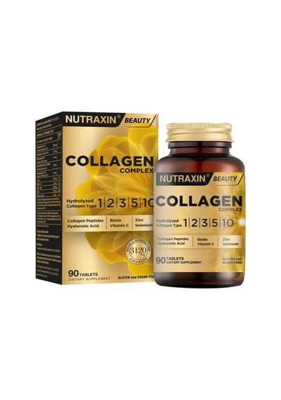 Beauty Collagen Complex 90 Tablet, Tip 1-2-3-5-10 Hidrolize Kolajen, Kolajen Peptitleri, Hyaluronik Asit, Biotin, Çinko, Selenyum