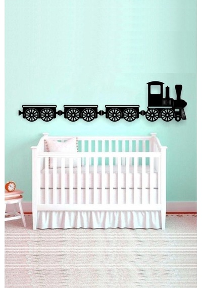 Çocuk Odası Duvar Süsü Tren + Vagon Dekoratif Süsü