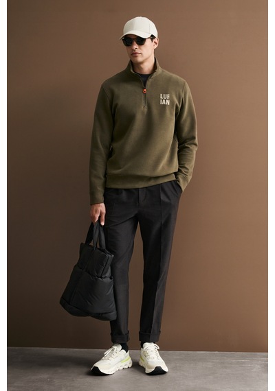Lufian Chase Erkek Sweatshirt Kahverengi Kahverengi 112030213100400