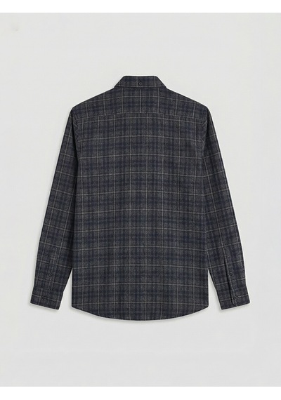 Lcwaıkıkı Classic Siyah Regular Fit Yün Karışımlı Gabardin Erkek Ekose Gömlek