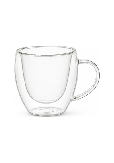 250 Ml Çift Cidarlı Kulplu Cam Bardak Isı Yalıtımlı Borosilikat Kahve Ve Çay Bardağı Şeffaf