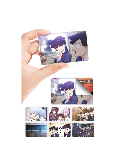 Komi Can't Communicate Komi San Anime Kart Kaplama Sticker 7 Adet Çok Renkli