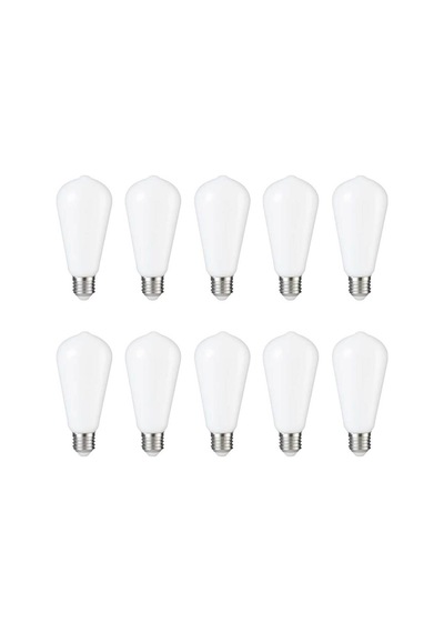 Orbus Milky 10lu St6w Led Filament Ampul Beyaz Cam, Sarı Işık, 6w 540 Lümen E27 Duy