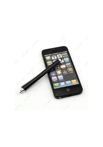 Apple Uyumlu iPhone 4 5 5S 6 Plus Dokunmatik Kalem Stylus Pen-Hassas Uçlu Siyah