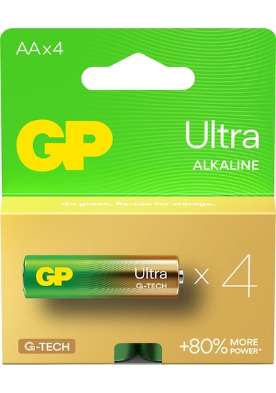 GP Batteries G-TECH Ultra Alkalin Kalem LR6 - AA Boy 1.5 V Pil 4'lü Kart