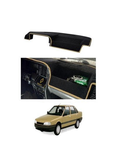 Renault - 21 Concorde 1986-1994 Uyumlu Torpido Koruma Kılıfı - Taba Şeritli