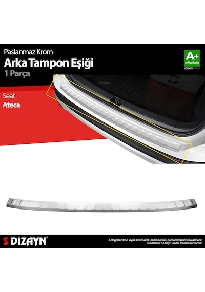 S-dizayn Seat Ateca Krom Arka Tampon Eşiği 2016-2020