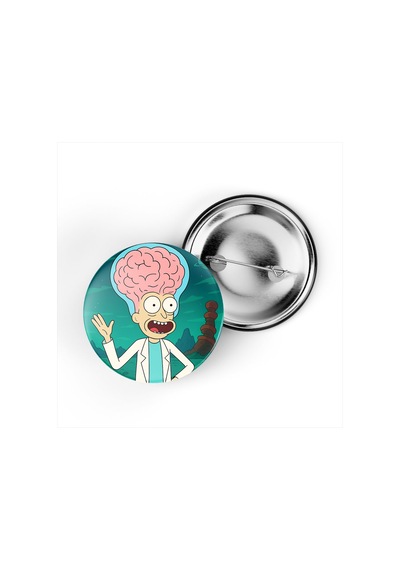 Expanding Brain - 44 Mm İğneli Çanta Rozeti - 5 Adet Diğer