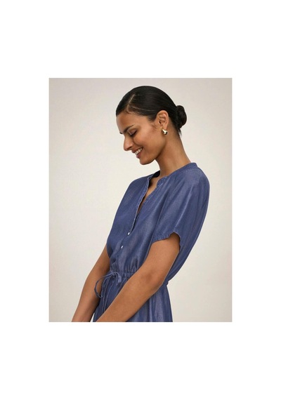 Jdy Elbise Jdyjasper S/s Dress Wvn Dark Blue Denim