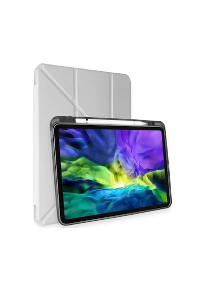Mey İthalat Apple iPad Air 4 10.9 Kılıf Kalemlikli Mars Tablet Kılıfı - Gri