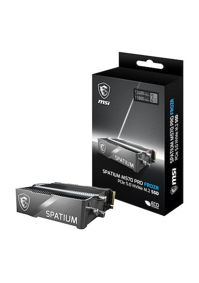 Msı Ssd Spatıum M570 Pro Pcıe 5.0 Nvme M.2 2tb Frozr R:12400 W:11