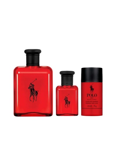 Ralph Lauren Polo Red Edt 125 Ml + Edt 40 Ml + Deostick Erkek Parfüm Seti Odunsu