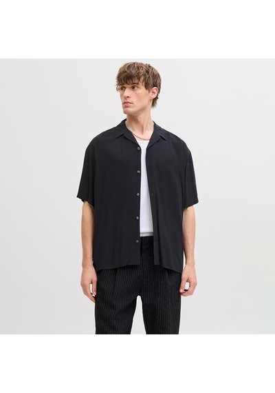 Jack & Jones Jack Jones Kısa Kol Gömlek Jeff Resort Solid Siyah