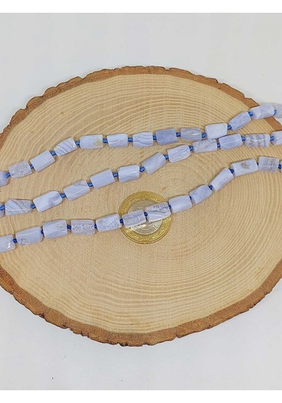 Bileklik Boy Yarım Dizi Kalsedon Taşı 7x12mm 49964 18cm Uzunluğundadır Çok Renkli