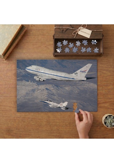 Deney Uçakları - Nasa Tasarımı 240 Parça Ahşap Puzzle Ahşap Kutuda Mpy10085
