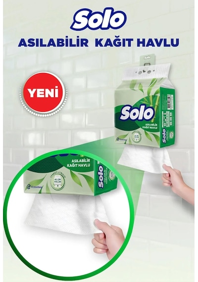 Solo Asılabilir Kağıt Havlu 1 Paket 1pk 7 Rulo 2 Li Set