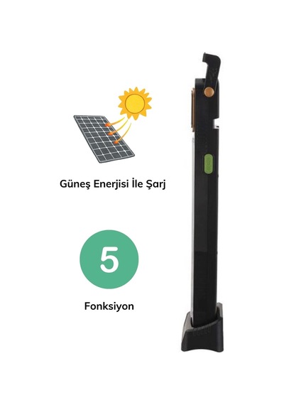 Işıldak Aydınlatma 5 Fonksiyonlu Güneş Enerjisi İle Şarj Olabilen 48 Ledli