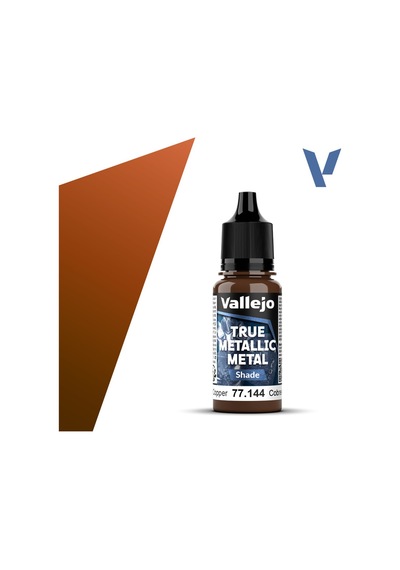 Vallejo 77144 18 Ml. Ancient Copper, Shade, True Metallic Metal Tmm Serisi Model Boyası Renkli