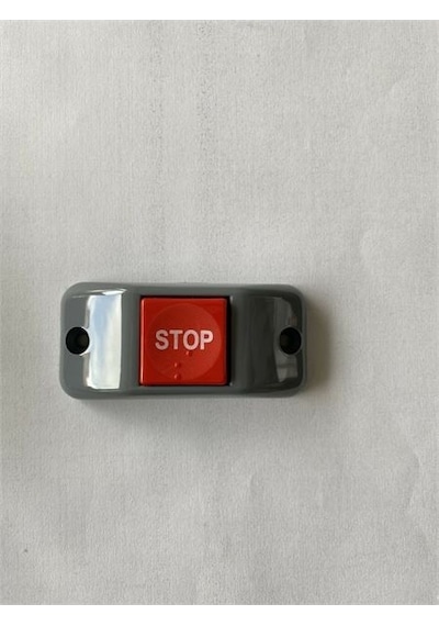 Stop Butonu Grı Kırmızı