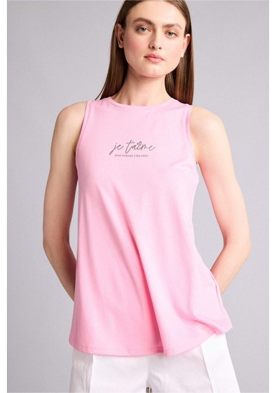 Defacto Relax Fıt Baskılı Bisiklet Yaka Bluz H9289ax26smpn253 Pembe-pn253