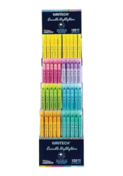 Wrıtech W-822 Silinebilir Fosforlu Kalem - 120'lı Stand