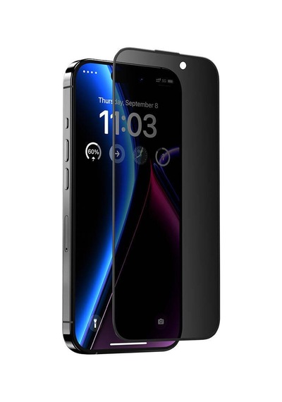 Vendas Apple Uyumlu iPhone 15 Pro Max  Anti-dust Warrior 9d Full Cover Privacy Gizleyen Temperli Cam Ekran Koruyucu