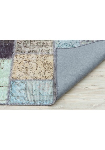 Çok Renkli Patchwork Eskitme Halı