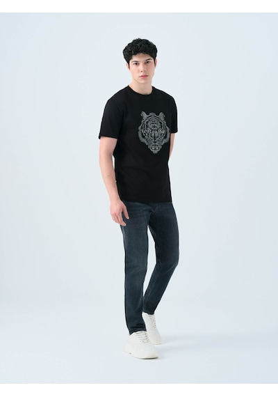 Loft Regular Fit Siyah Erkek T-shirt Lf2039570 Siyah