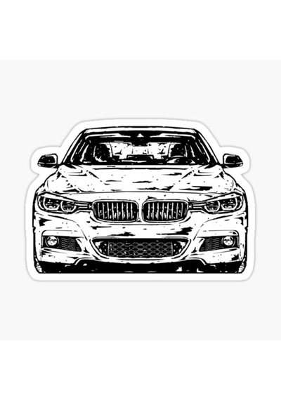 F30 Ön Kısım Resmi Cam Sticker Yapıştırma 16Cm 2 Adet