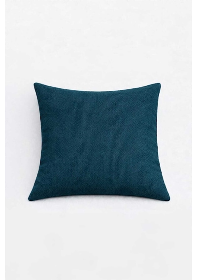 Kadife Dokulu Koyu Petrol Renk Kırlent Yastık Kılıfı 2 Adet 50 X 30 Cm