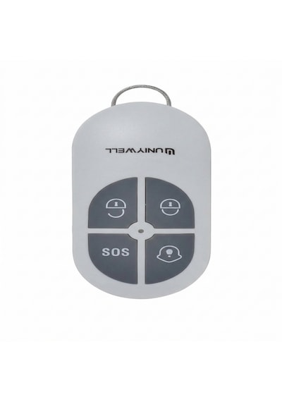 Uniywell 4 Tuşlu Kablosuz Akıllı Alarm Kumandası - Sos Panik Butonlu, Metal Halkalı Anahtarlık Tipi Uzaktan Kontrol Cihazı