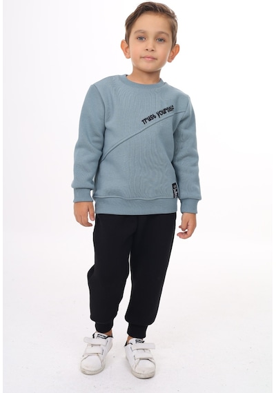Toontoy Kids Toontoy Erkek Çocuk 2'li Takım Baskılı Bisiklet Yaka Asimetrik Sweatshirt & Beli Paçası Lastikli Cepli Jogger Eşofman Altı Açık Mavi Toontoy Kids Toontoy Erkek Çocuk 2'li Takım Baskılı Bisiklet Yaka Asimetrik Sweatshirt & Beli Paçası Lastikli Cepli Jogger Eşofman Altı Açık Mavi