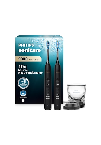 Philips Sonicare Diamondclean 9000 Elektrikli Diş Fırçası, Uygulamalı Sonic Diş Fırçası, Basınç Kontrolü, 4 Fırçalama Modu, 3 Yoğunluk Seviyesi, Şarj Camı, Siyah, İkili Paket, Hx9914/54 Philips Sonicare Diamondclean 9000 Elektrikli Diş Fırçası, Uygulamalı Sonic Diş Fırçası, Basınç Kontrolü, 4 Fırçalama Modu, 3 Yoğunluk Seviyesi, Şarj Camı, Siyah, İkili Paket, Hx9914/54
