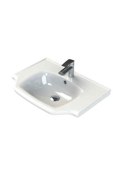 Turkuaz Seramik Yeni Klasik 65 CM Etajerli Lavabo Turkuaz