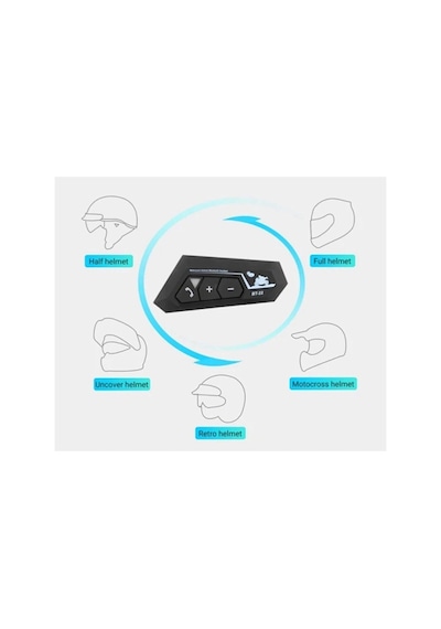 Hubrendy Kargo Bt22 Kask Kulaklık Bluetooth Motosiklet Kulaklık 5.0 Bluetooth Interkom Motorsiklet K