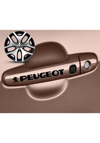 Peugeot Kapı Kolu Sport Sticker Yapıştırma 8 Adet