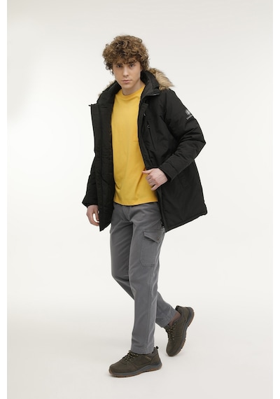 M-sn54 Freddy Coat 2pr Siyah Erkek Uzun Kaban Siyah-100002605