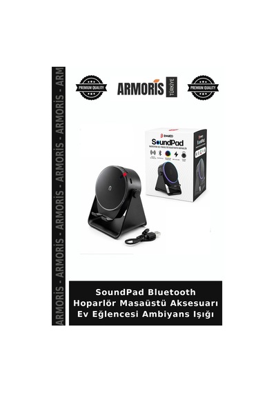 Soundpad Bluetooth Hoparlör Masaüstü Aksesuarı Ev Eğlencesi Ambiyans Işığı