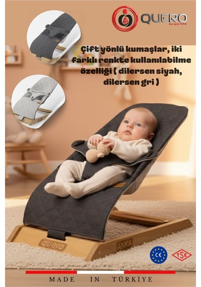 Quero Anka Çift Sallanır Ana Kucağı - Antrasit/gri