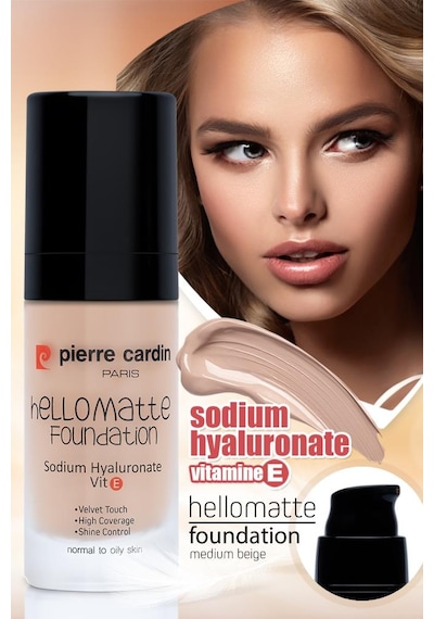 Pierre Cardin Hellomatte Fondöten Medium Beige 30 ML