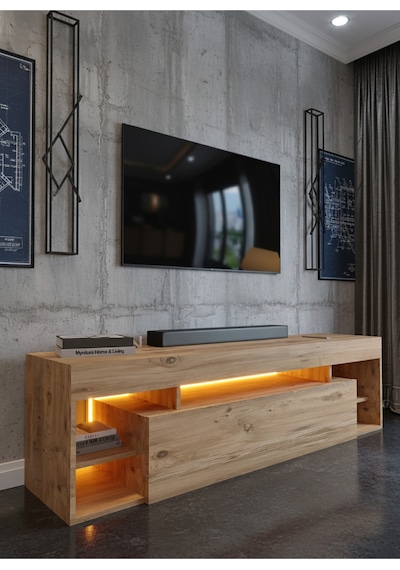 Resital Ledli Tv Ünitesi L1502-6 Çam Çam