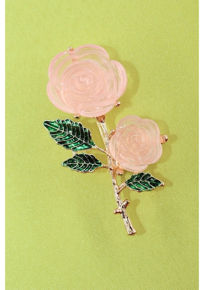 Pembe Gül Broş. Yaka İğnesi Pembe Güllü Broş. Tasarım Pembe Gül Broş. Kadın Broş. Gül Broş. Pembe