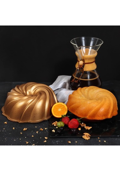 Tr Fun Cooking Rüzgar Gülü Alüminyum Döküm Granit Kaplama Kek Kalıbı 24 Cm Sarı Diğer