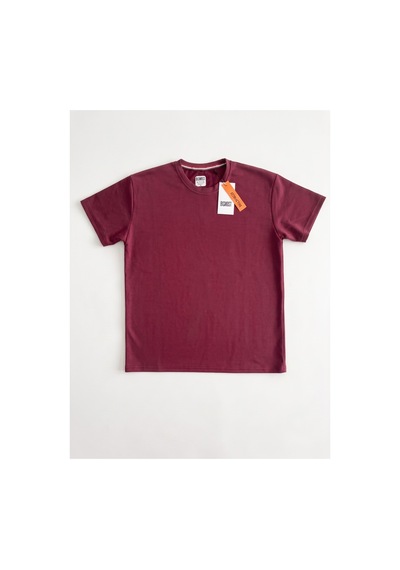 Bigmost Erkek Modal Oysho Kumaş Oversize Tişört Bordo
