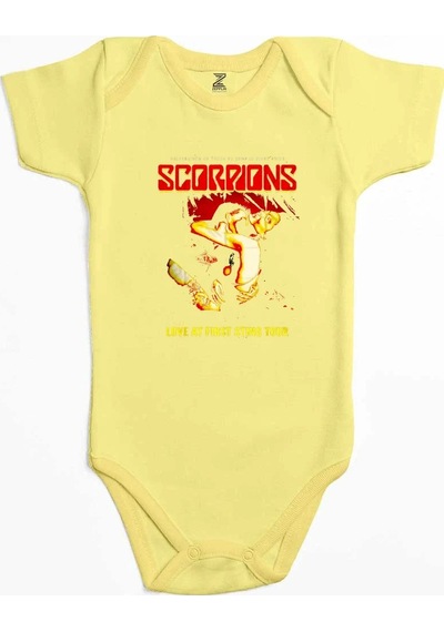 Zepplin Giyim Scorpions Love At First Sting Siyah Bebek Body Zıbın