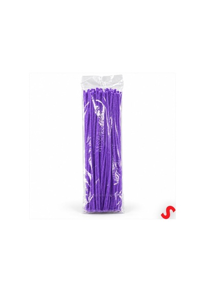 Şönil Çubuk 8 Mm Kalınlık 30 Cm Uzunluk, 100 Adet - Mor