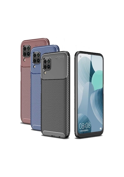 Huawei P40 Lite Kilif Karbon Tasarim Negro Silikon Kapak 420901439