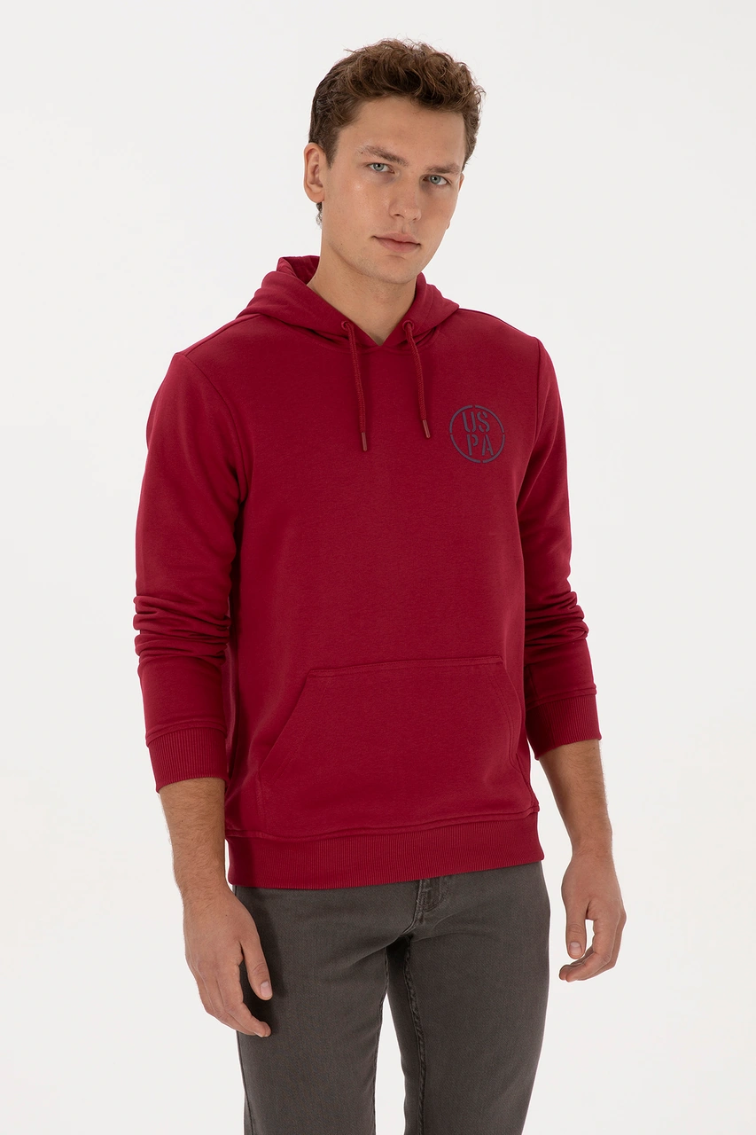 U.S. Polo Assn. Erkek Koyu Frambuaz Sweatshirt 50313718-VR104