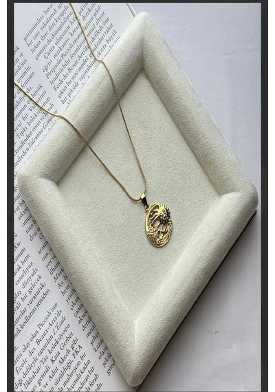 Kadın Kolye Asimetrik Güneş Yüz Pinterest Kararmaz Kolye Altın