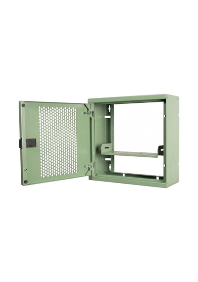 Alfafonet Wifi Box 280 Duvar Tipi Modem Ve Wifi Kutusu 280x120x280 Mm Yeşil Perfore Metal Kapak Montajlı